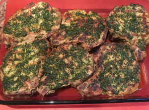 Herbed Pastured Bone-In Pork Loin Chops Off the Grill