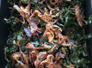Organic Kale Sauté – Crispy Shallots