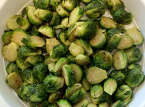 Organic Brussel Sprouts Roasted With Garlic and Sea Salt
