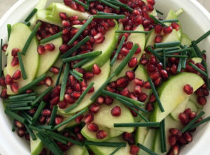 Granny Smith Apple Pomegranate Slaw with Chives