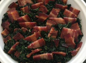 Organic Garlicky Kale and Bacon